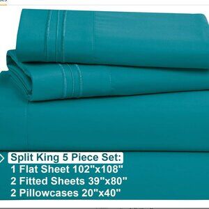 New in box 5-piece Nestl Sheet Set Split Cal King